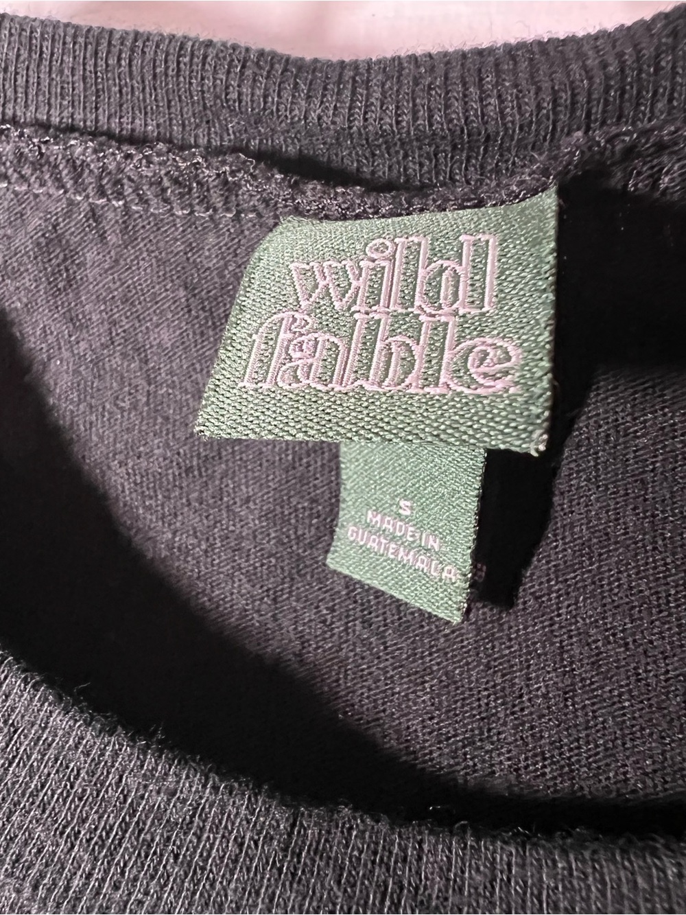 wild fable Black Crewneck Tee With rolled sleeves